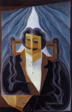 フアン・グリス Painting - 男性の肖像画 1923年 フアン・グリ